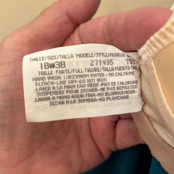 Vintage Balten Maillot I.D. swimsuit skirt one piece plus size 18W 38 ruching - Picture 14 of 14